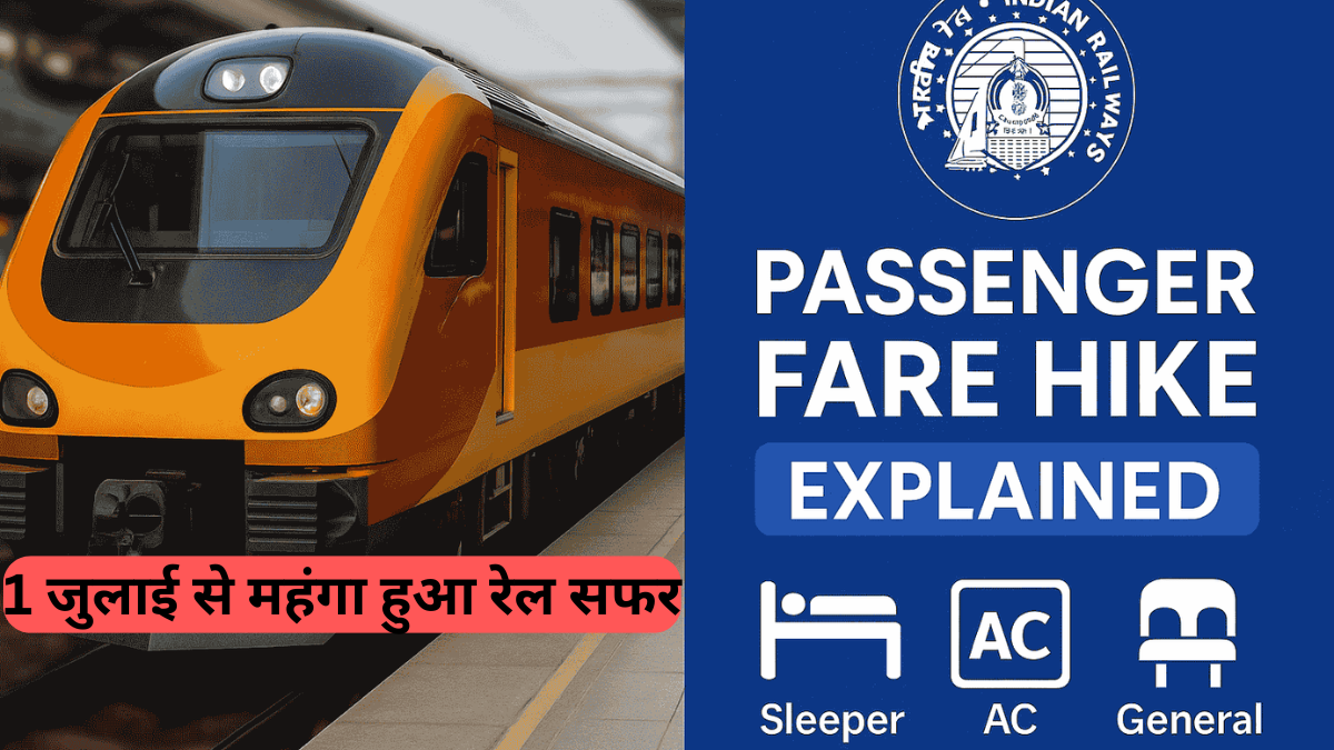 Indian Railways Fare Hike: आम आदमी को झटका, 1 जुलाई से महंगा हुआ रेल सफर, स्लीपर से AC तक हर श्रेणी में किराया बढ़ा, जानें नई दरें