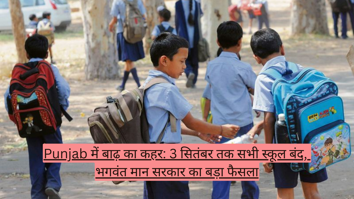Punjab में बाढ़ का कहर: 3 सितंबर तक सभी स्कूल बंद, भगवंत मान सरकार का बड़ा फैसला