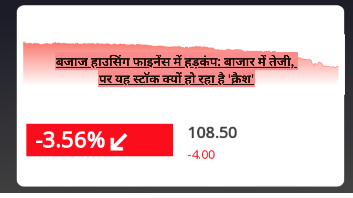 बजाज हाउसिंग फाइनेंस में हड़कंप: बाजार में तेजी, पर यह स्टॉक क्यों हो रहा है 'क्रैश'
