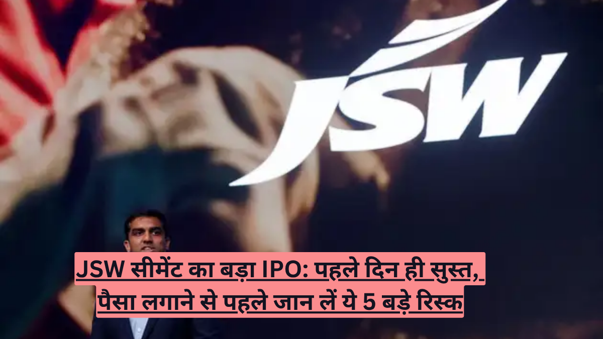 JSW सीमेंट का बड़ा IPO: पहले दिन ही सुस्त, पैसा लगाने से पहले जान लें ये 5 बड़े रिस्क