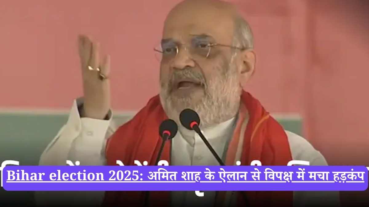 Bihar election 2025: अमित शाह के ऐलान से विपक्ष में मचा हड़कंप